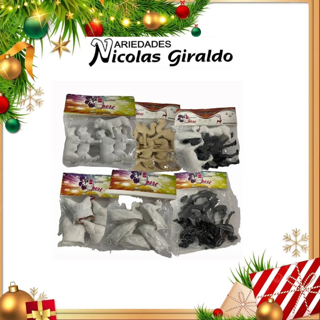 ANIMAL ORQUIDEA PLASTICO SURTIDO X5 o X4 PQT X12
