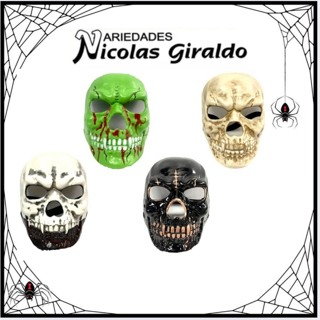 @Mascara halloween calavera colmillos
