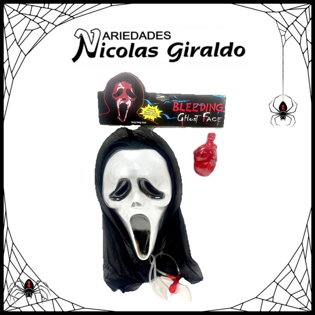 @Mascara halloween muerte con sangre sin lengua