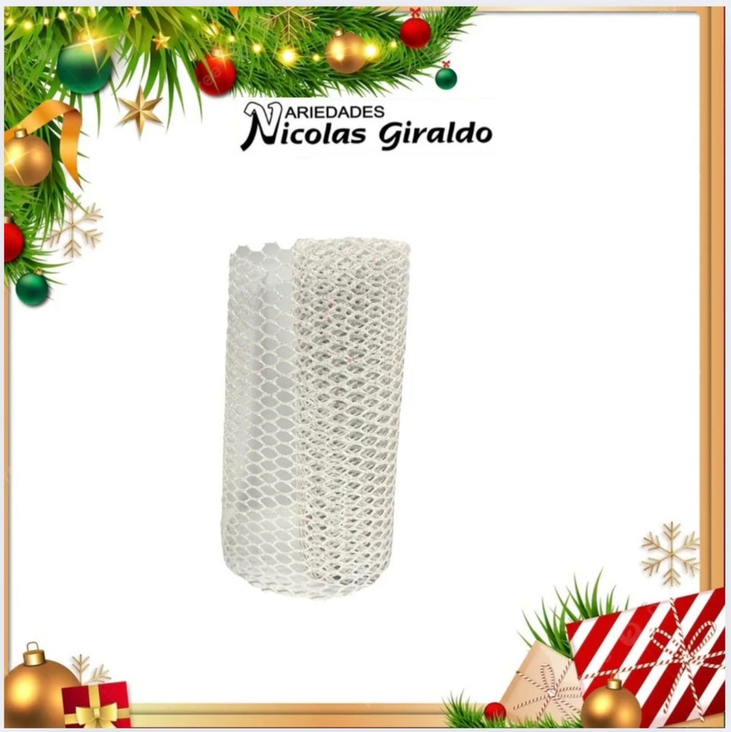 @MALLA DECORATIVA 26CM BLANCA 