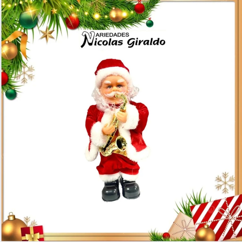 @PAPA NOEL PILAS MUSICAL BAILARIN CON INSTRUMENTO