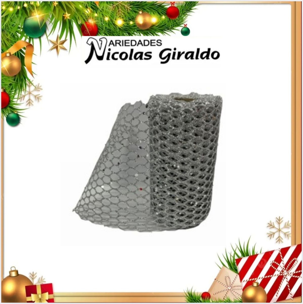 @MALLA DECORATIVA MINI PLATA 