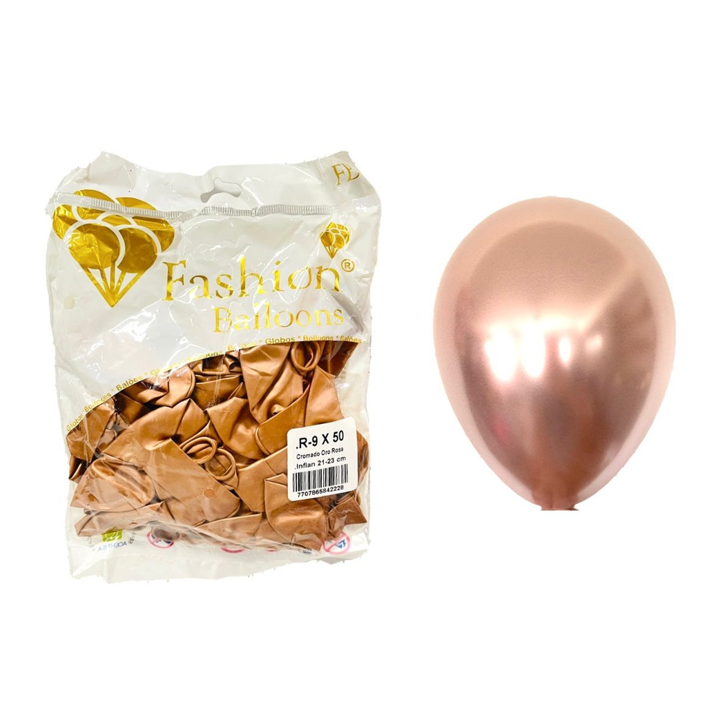 Bomba ballons r9x50 cromado oro rosa