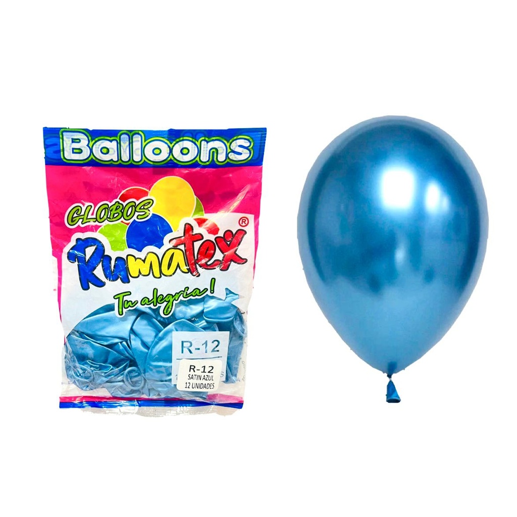 Bomba Ballons r12x12 satin azul