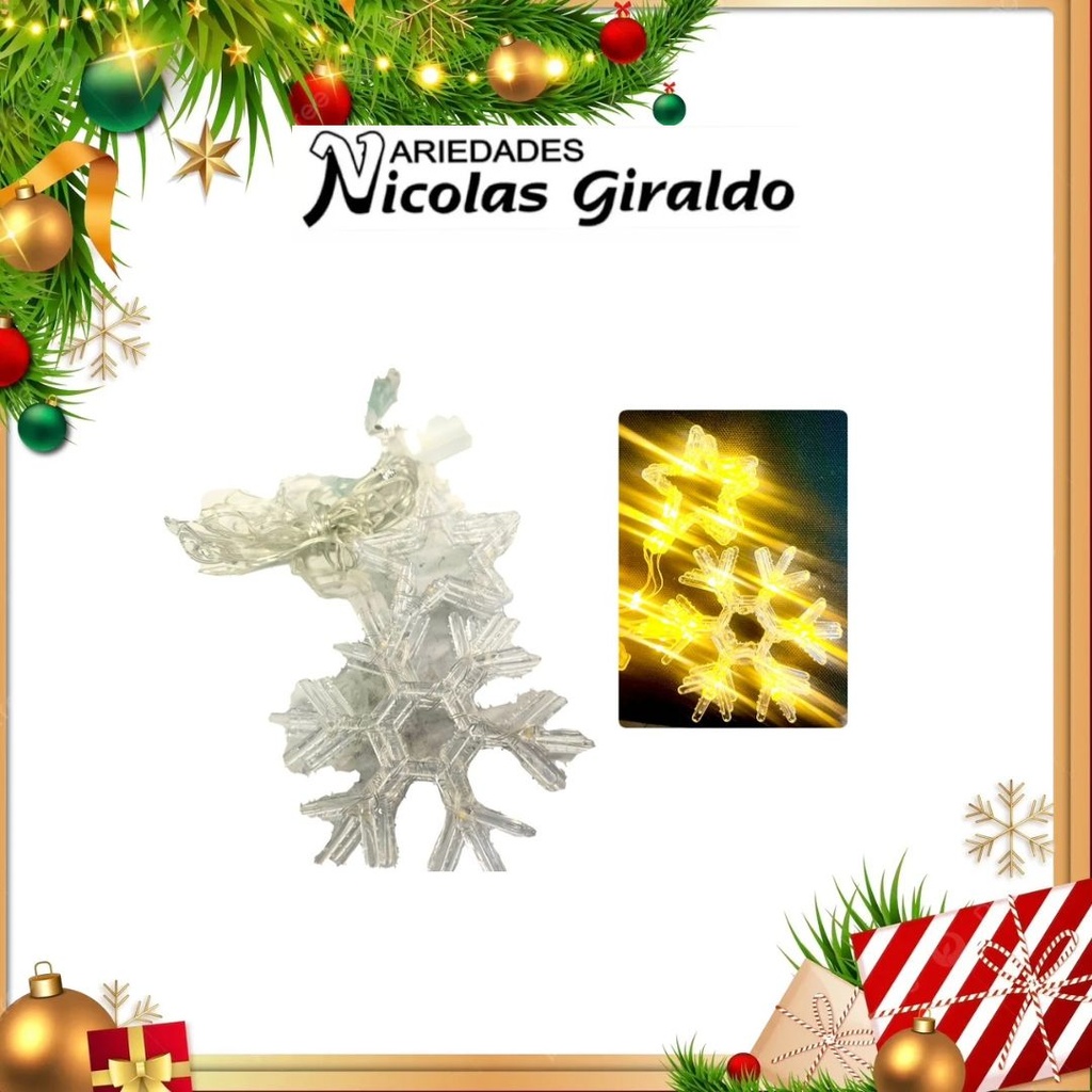@INSTALACION CORTINA COPO NIEVE-ESTRELLA X130L 3MTS LUZ CALIDA