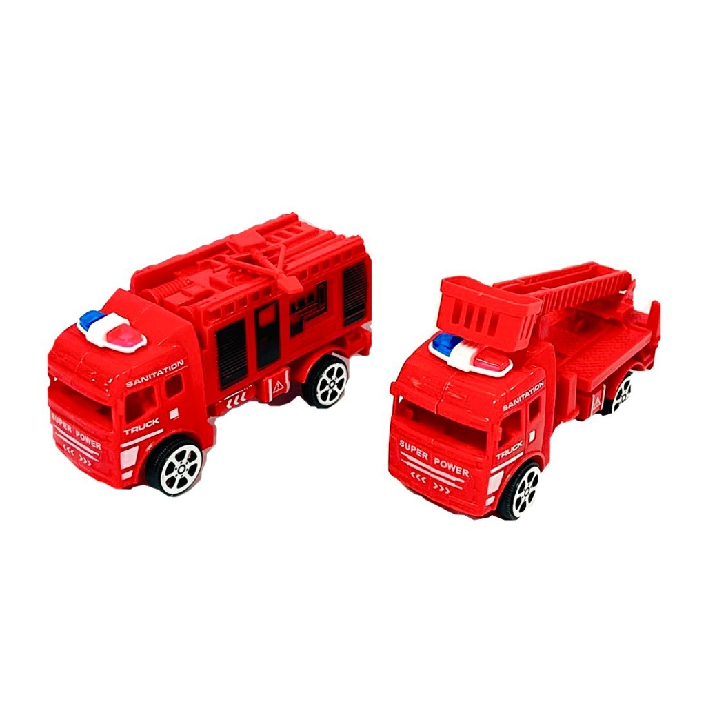 Carro impulso pequeño bombero
