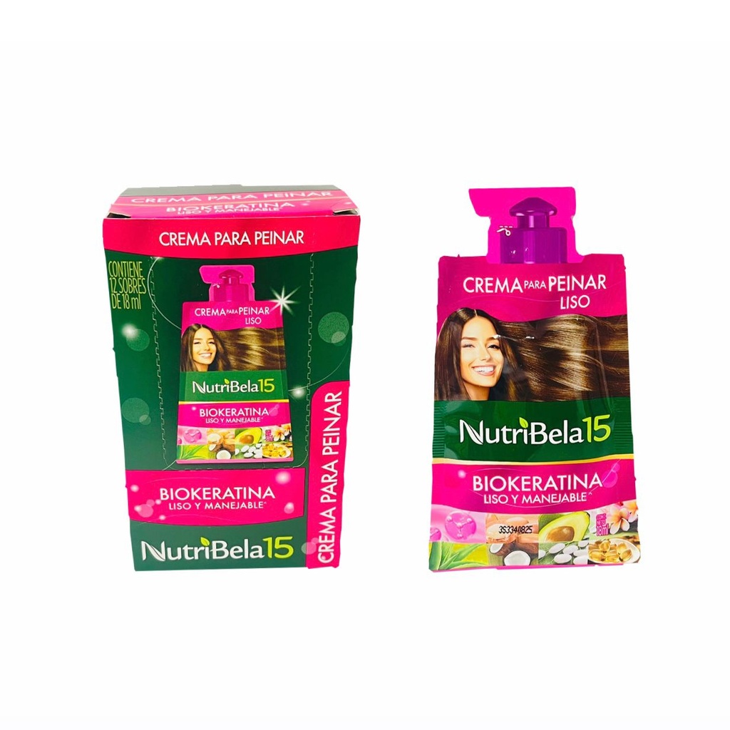 Tratamiento nutribela biokeratina (fucsia) sobre x12  