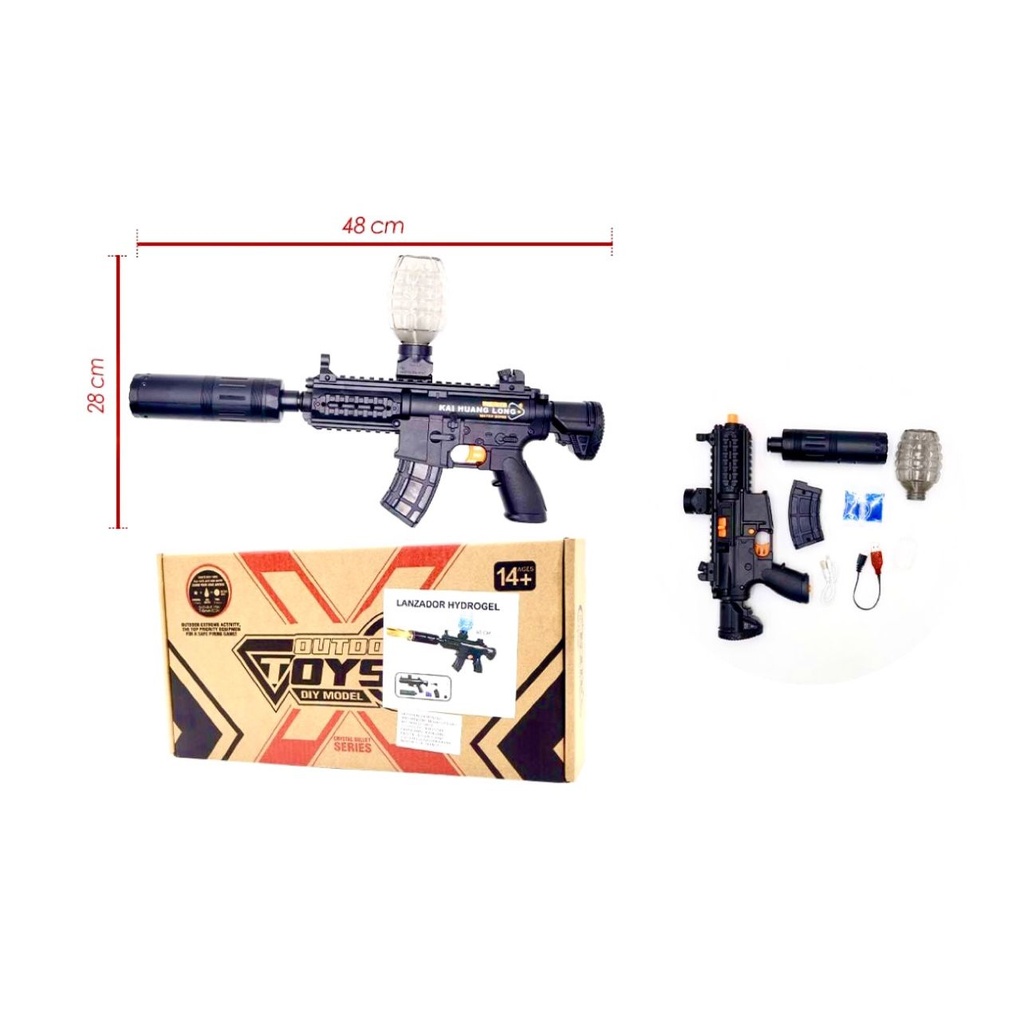 Lanza hidrogel grande fino de bateria recargable  sensor humo luz