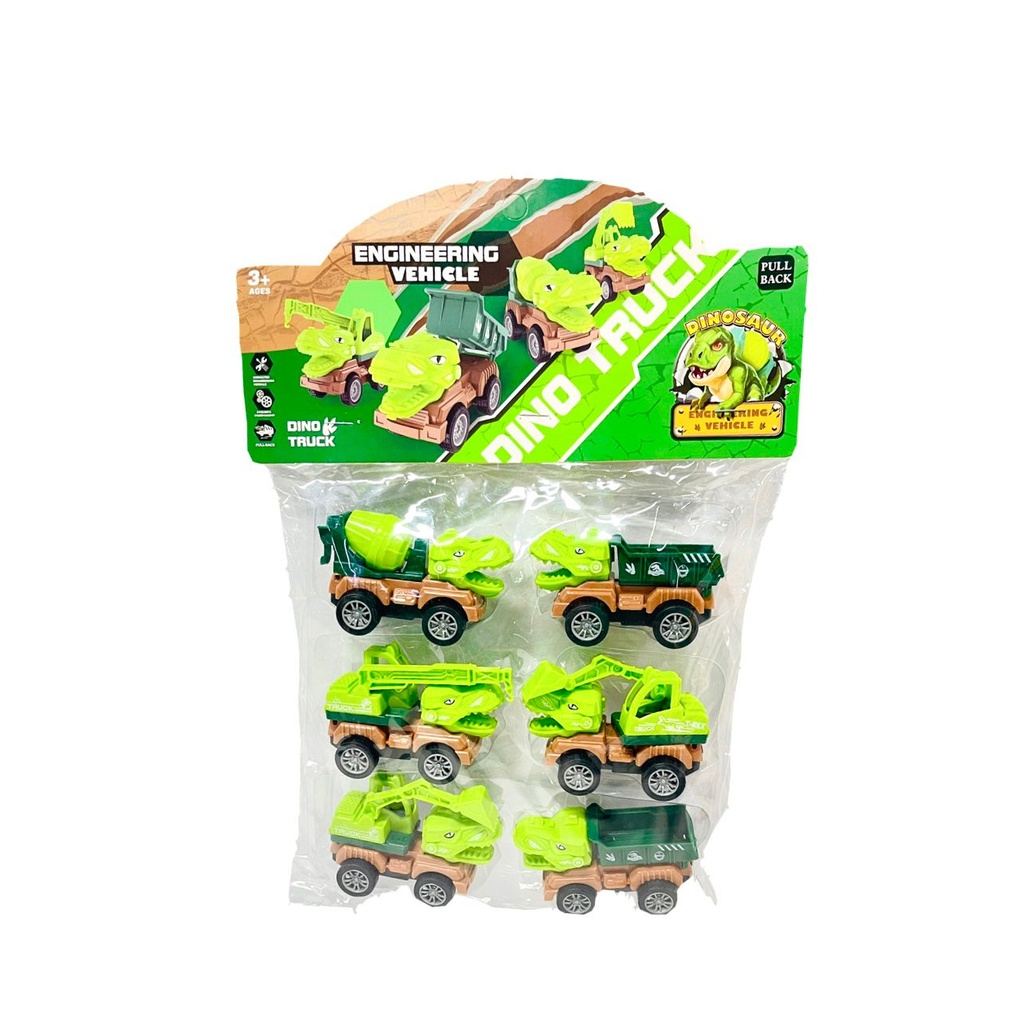 Carro dinosaurio pequeño x6