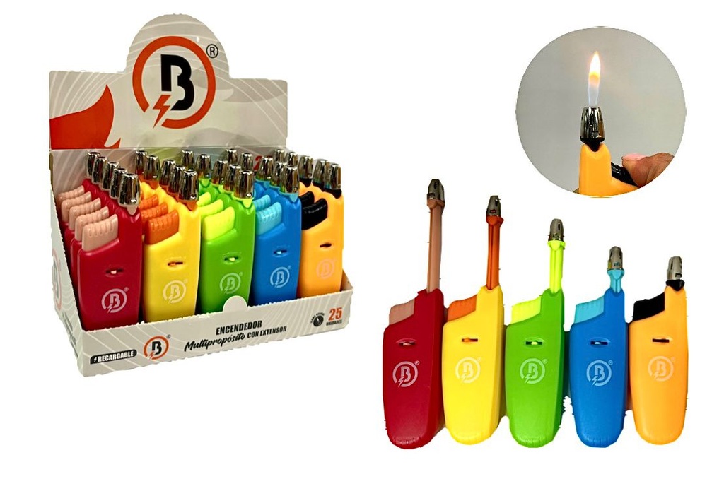 Encendedor gas retratil Bengala caja x25  