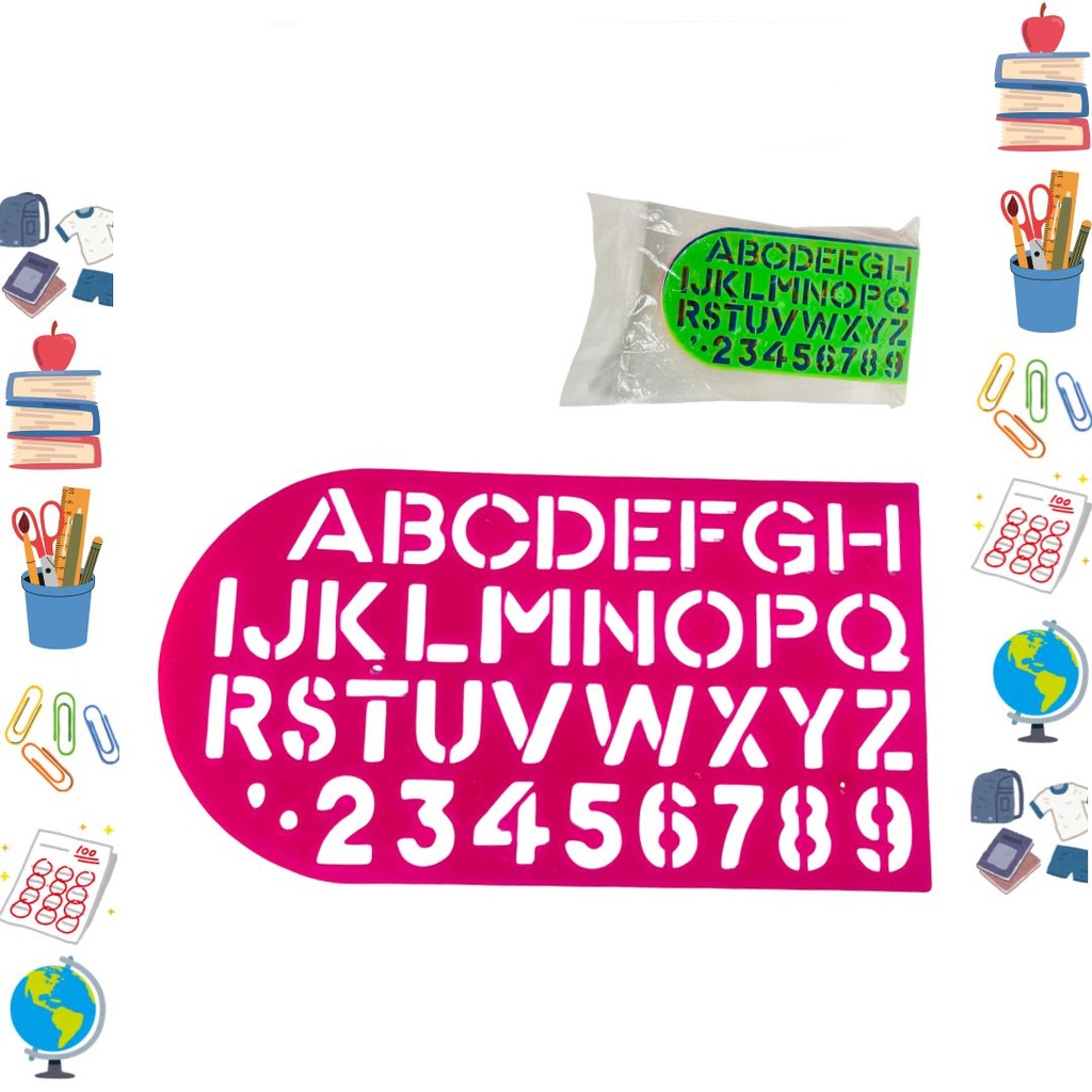 Plantilla Morrison letras pequeñas paquete x10 