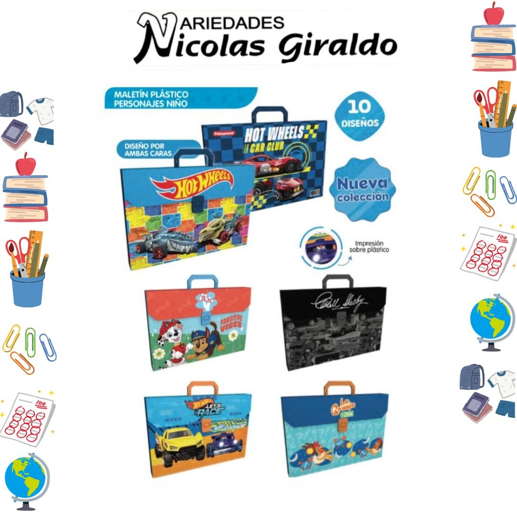 Carpeta primavera maletin Plastico niño 