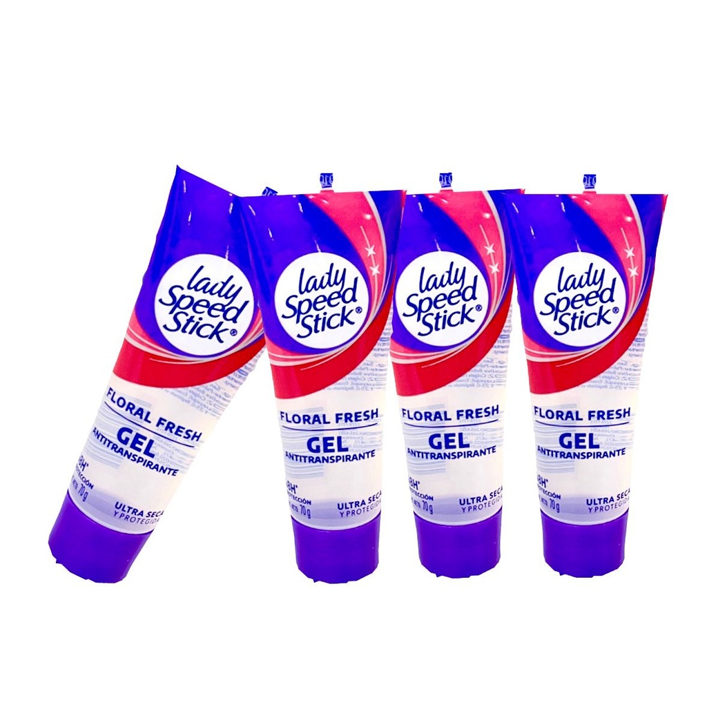 Desodorante colapsible grande floral fresh gel x70 gramos