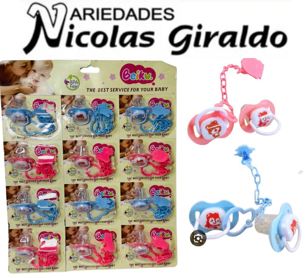 Chupa entretenedora con cadena carton x12 (AK11321)