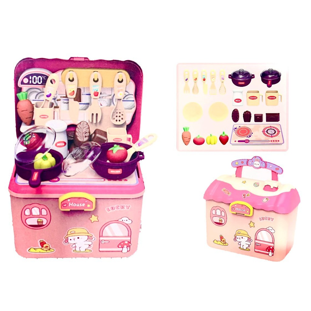 @Vajilla maleta pequeña forma casa