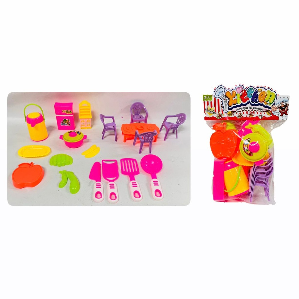 Vajilla infantil bolsa con sillas 