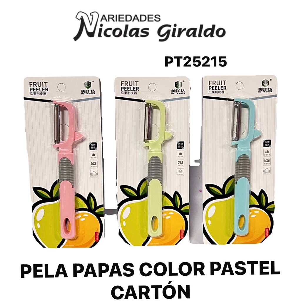 Pela papas color pastel carton pqt x12