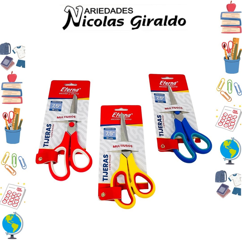 Tijera eterna #7.5 dos colores 