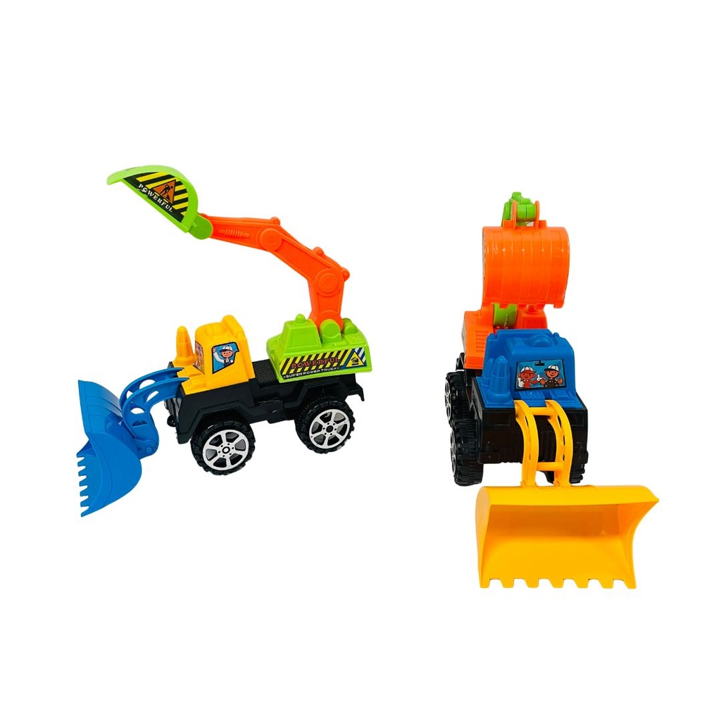 Carro constructor retro mediano 