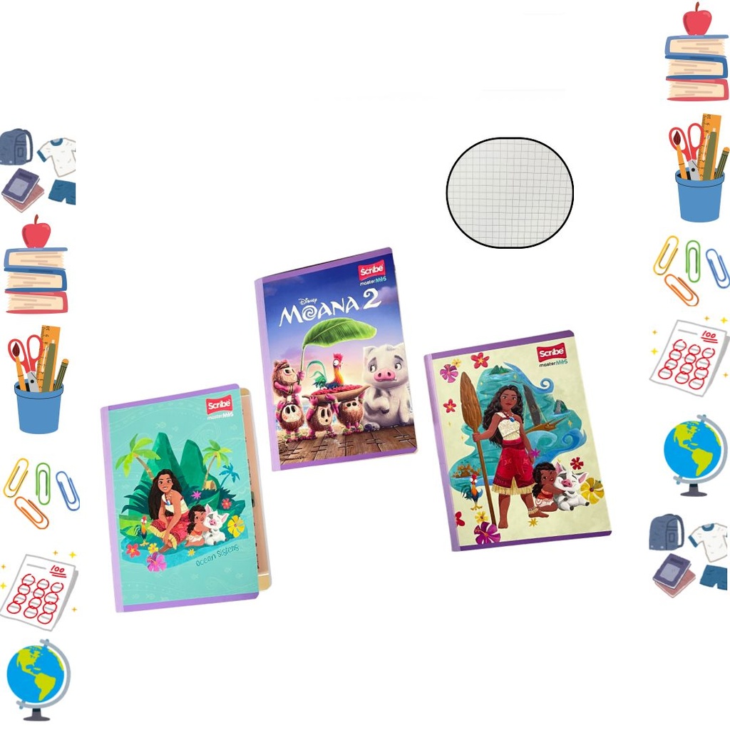 Cuaderno cosido scribe licencia 100H cuadro moana 