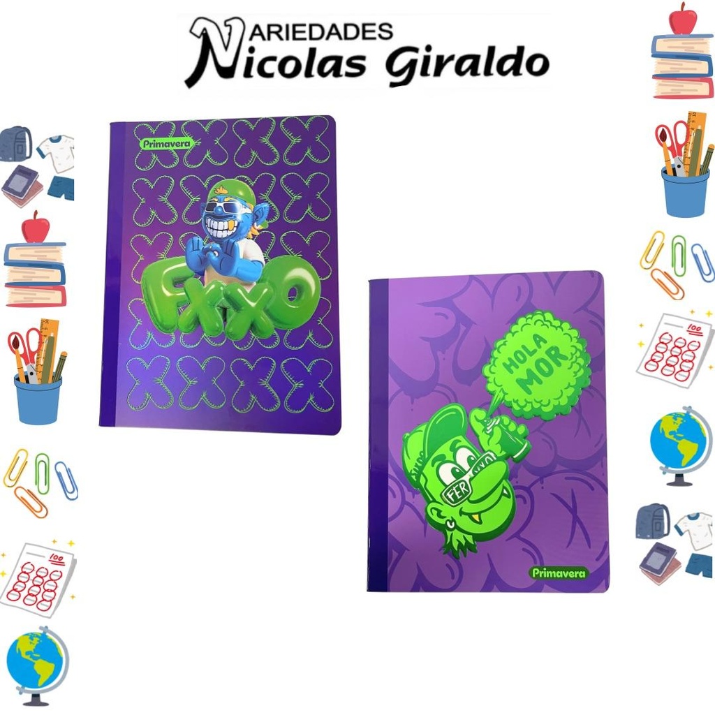 Cuaderno cosido primavera 100H raya ferxxo