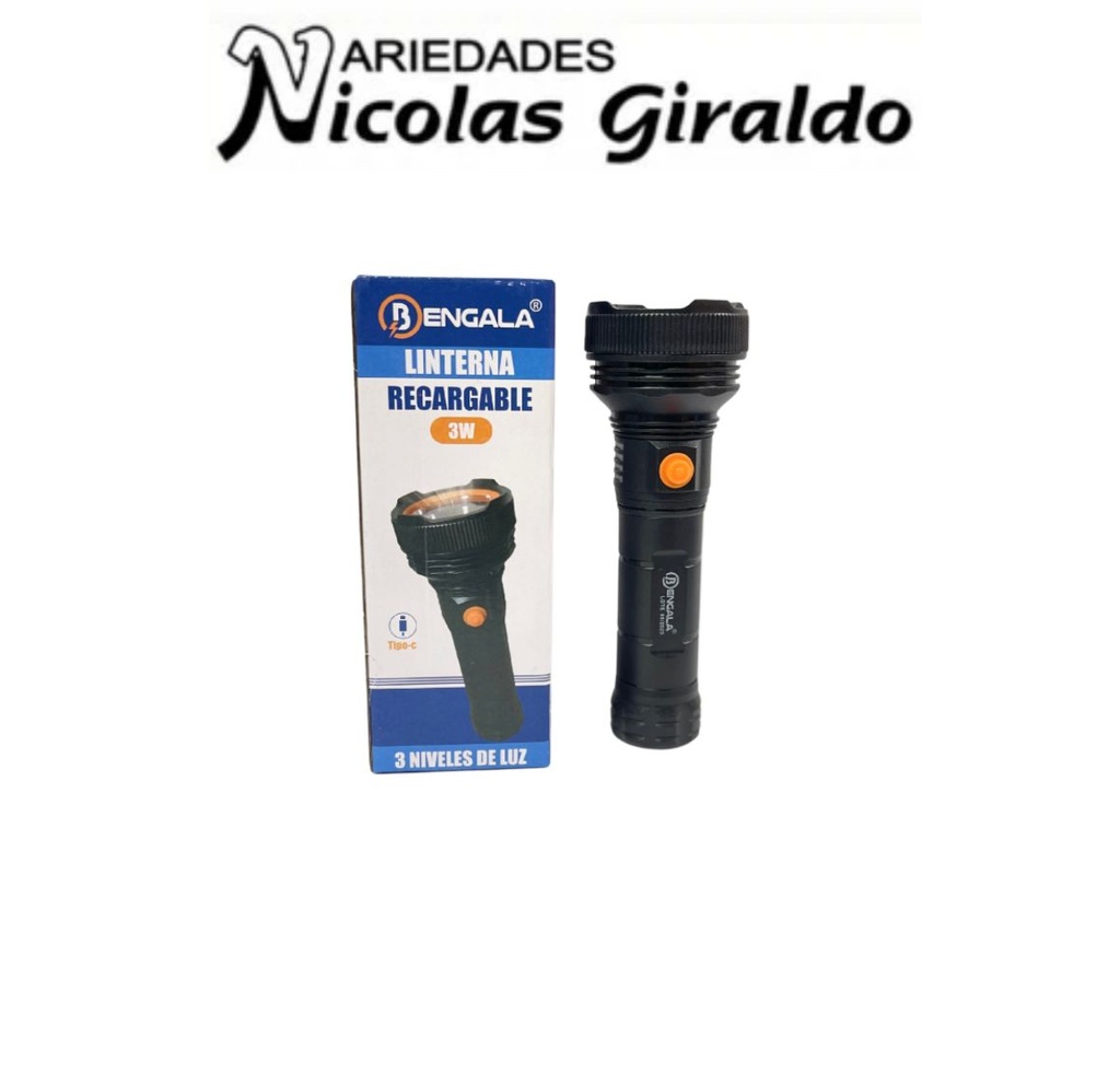 Linterna bengala recargable mediana