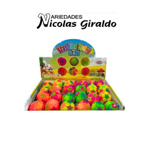 Pelota bolitron luz color caja x24