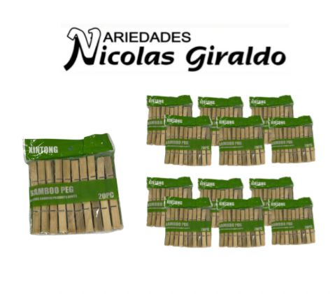 (20PCS)Gancho pinza madera x20  SE2303 PQTX12
