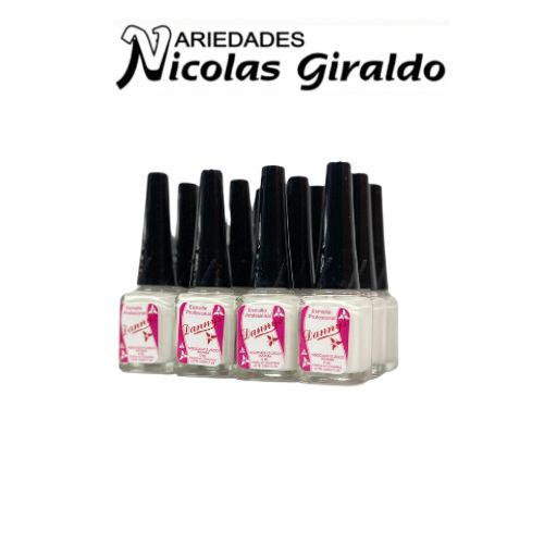 Esmalte pequeño Dannys blanco tiza PQT X12