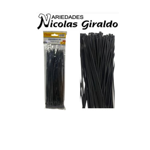 Amarra mediana negra 25cm 