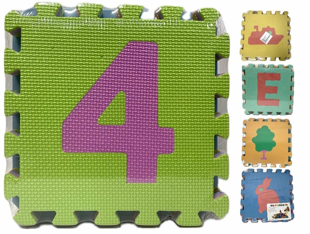 Tapete foamy grande 10 piezas letras