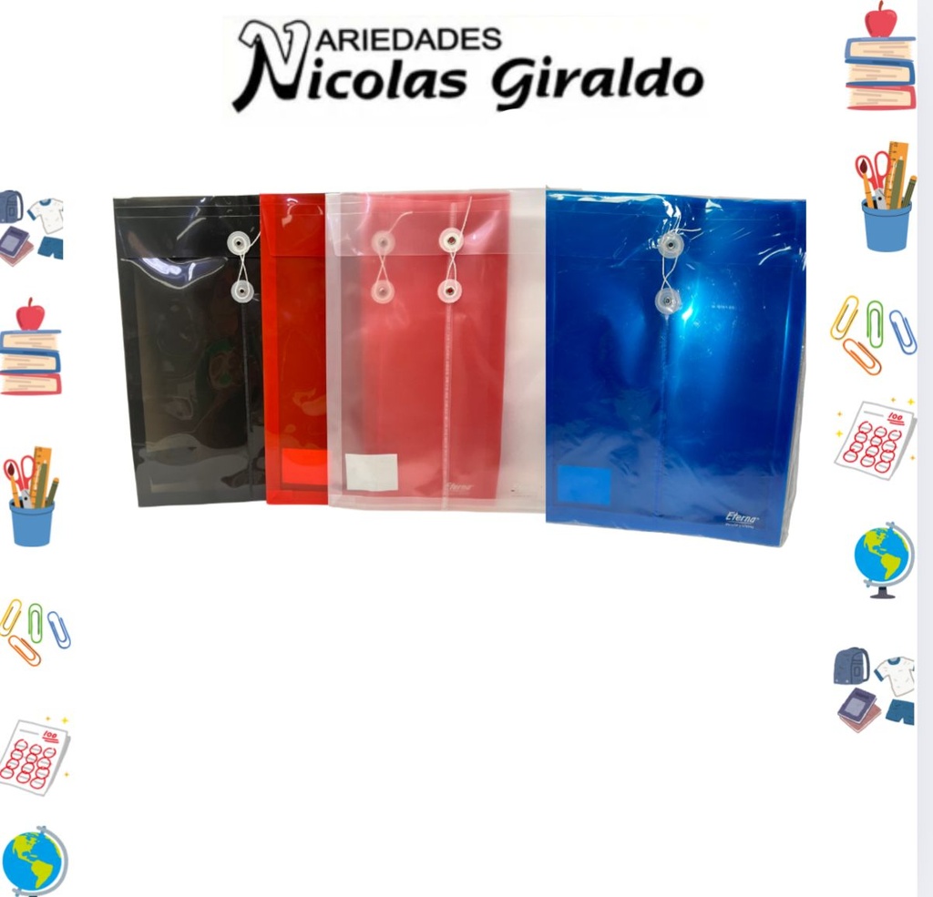 Carpeta eterna plastica hilo carta PQT X12