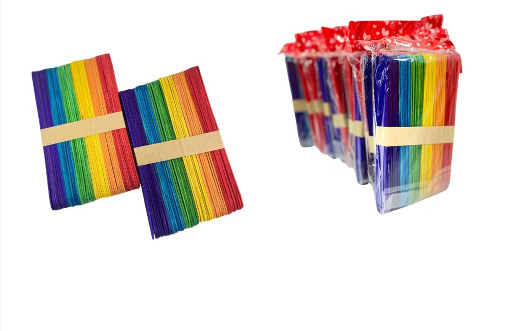 Palos paleta grueso x50 color  PQT X12