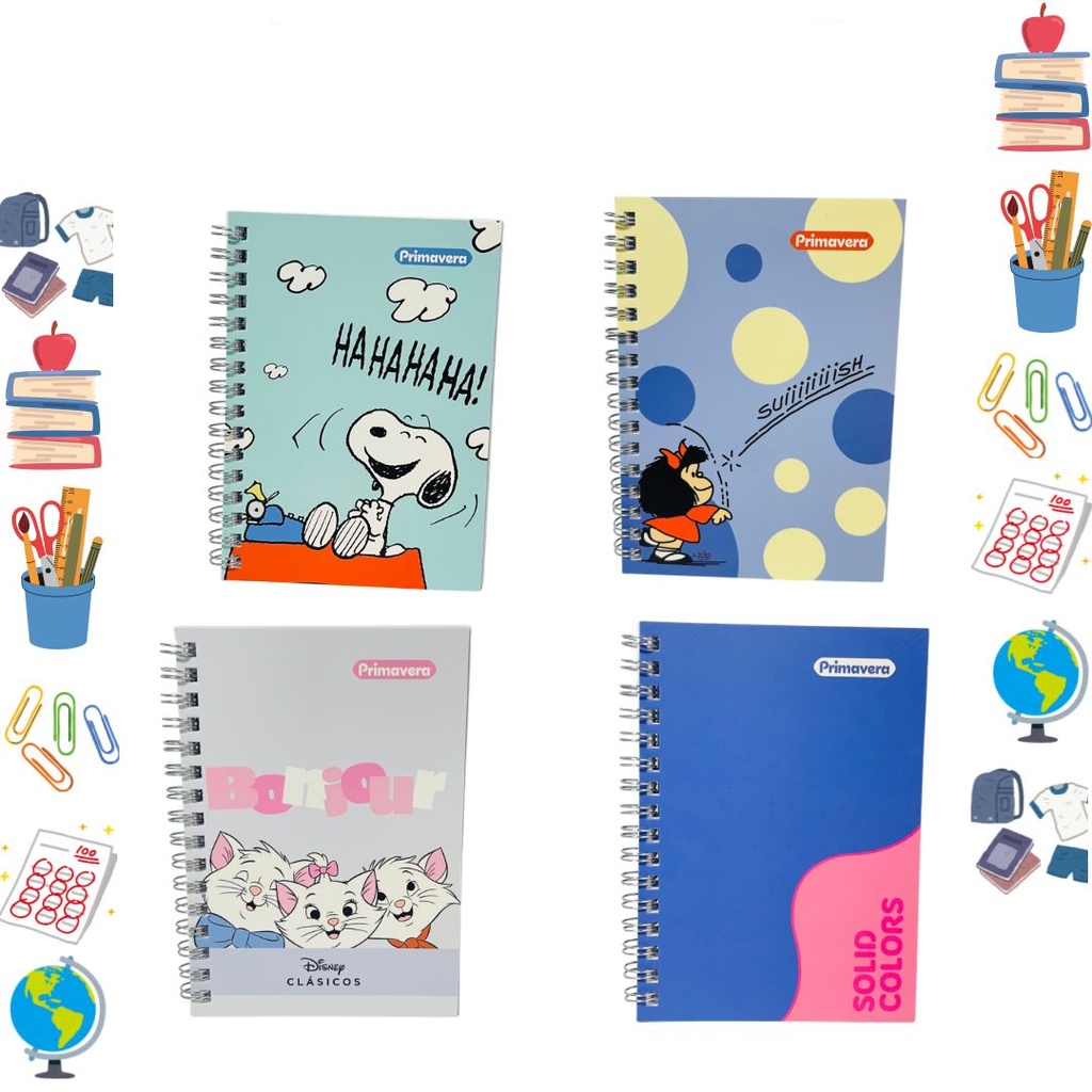 Libreta primavera mediana femenina PAQ X12