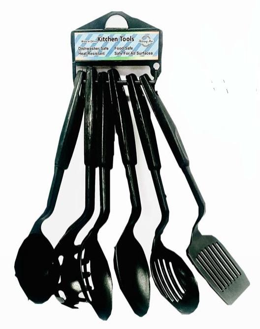 Cucharones set negro x6 