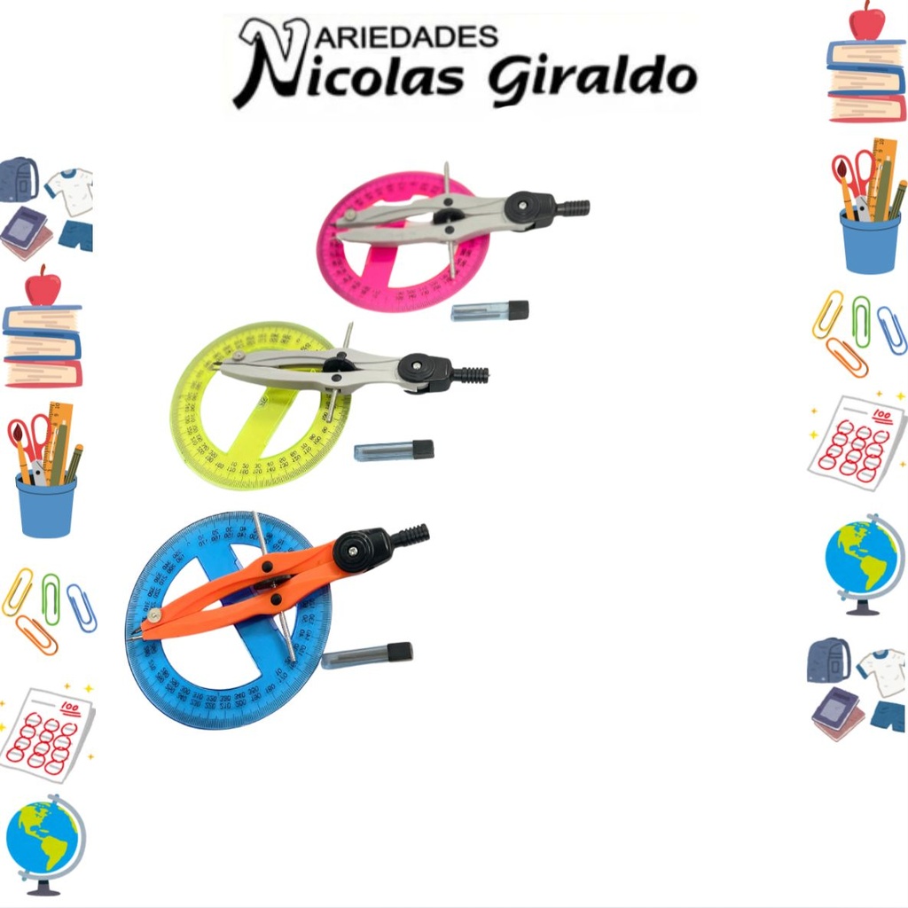 Compas con transportador 