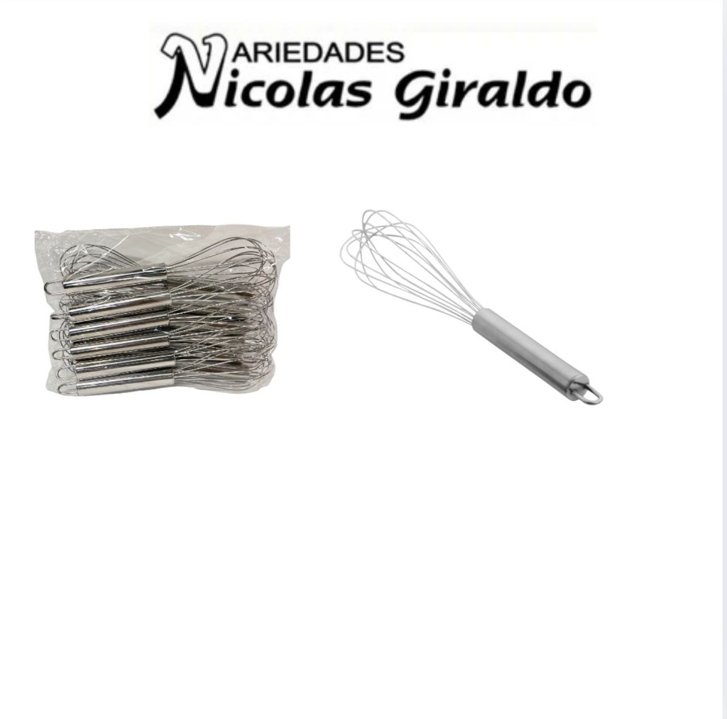 Batidor manual pequeño 22CM pqt x12