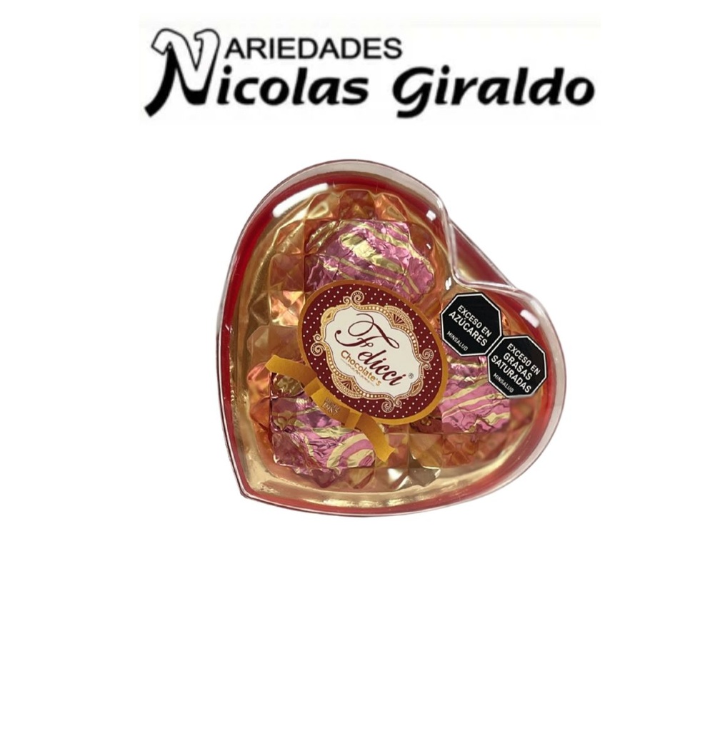 Chocolate feliccie corazon X3 fresa
