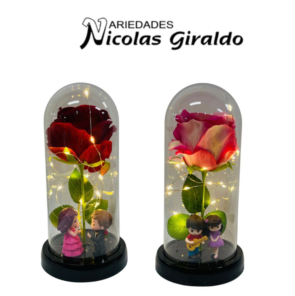 Urna decorativa muñecos luz grande  