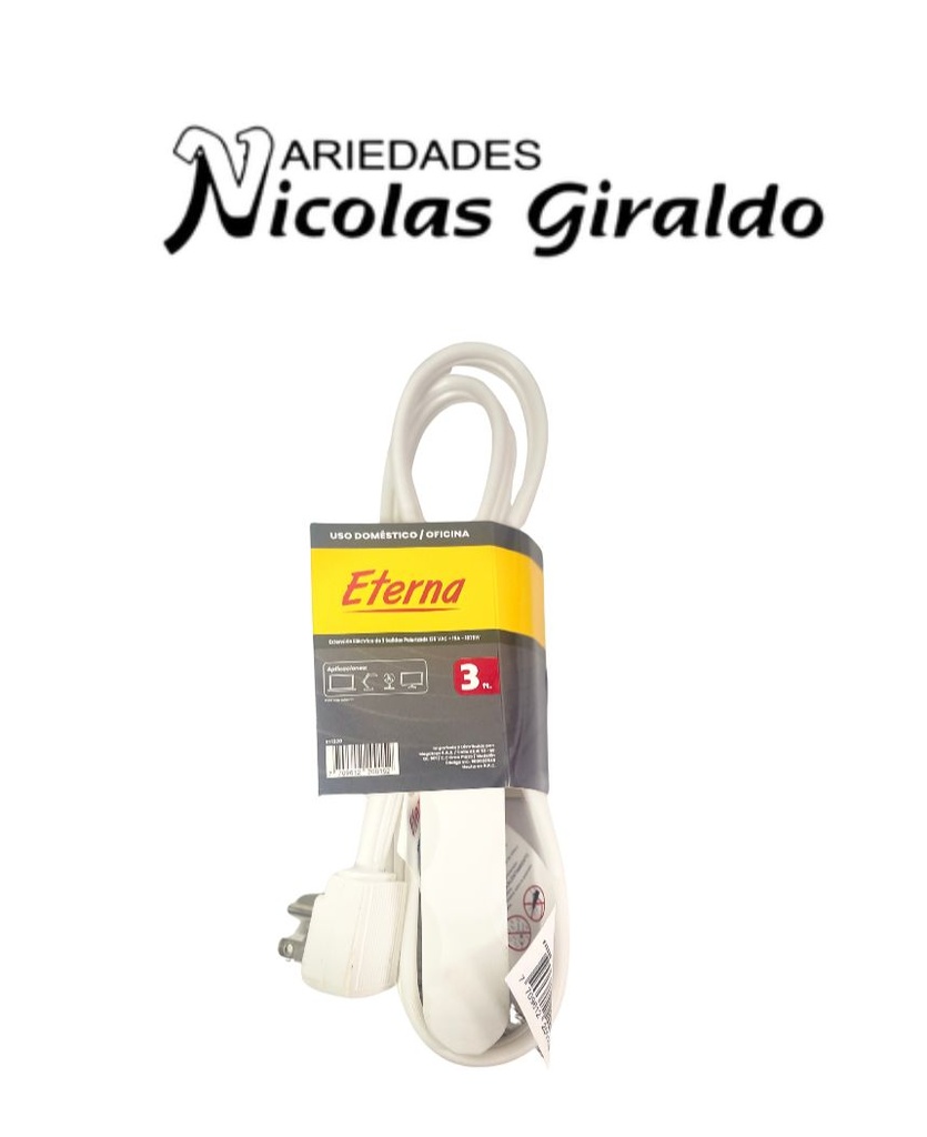 Extension blanca eterna fina 3FT