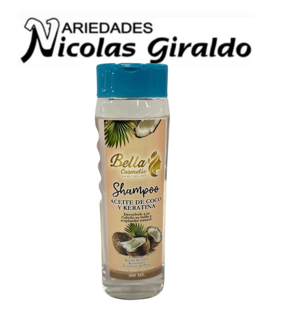 Shampoo bella cosmetic x500ml coco
