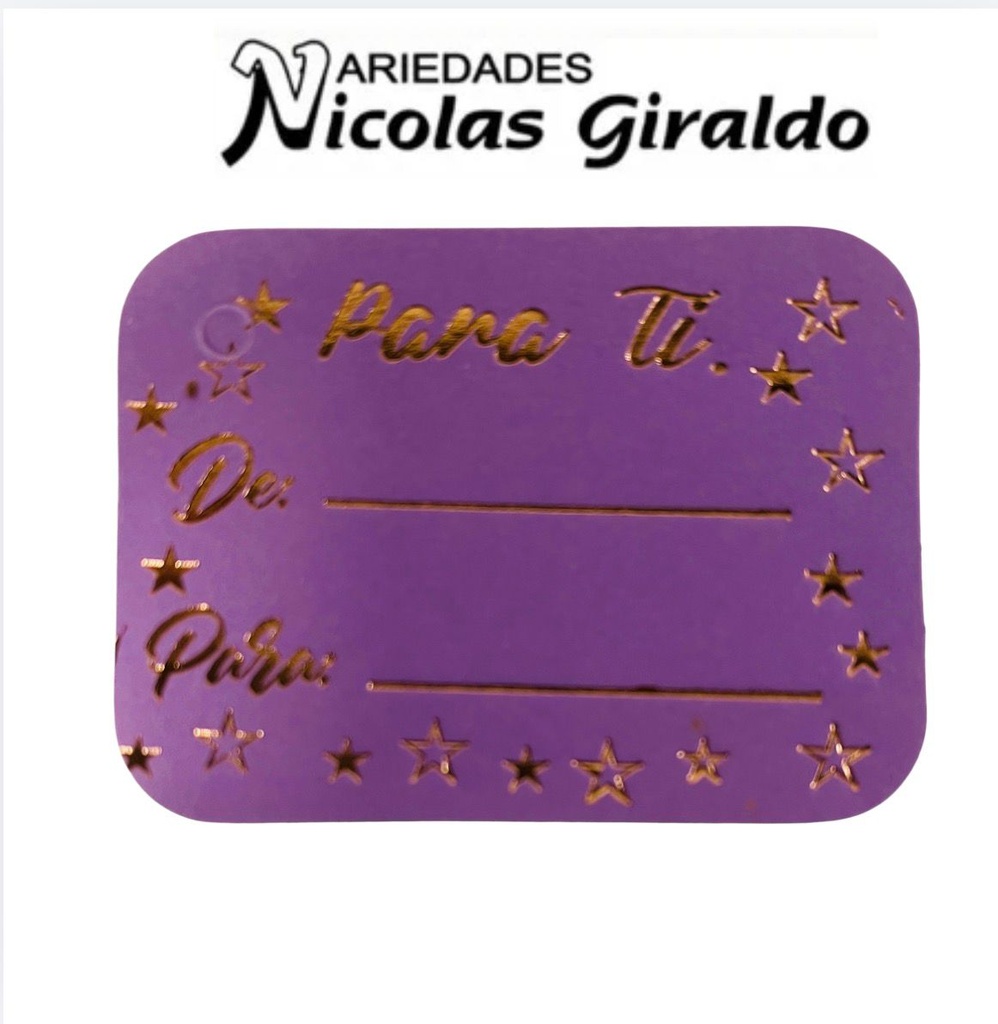 Tarjeta toda ocasion cariñito de-para x24