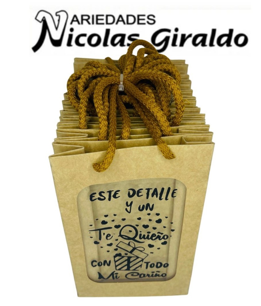 Bolsa regalo cariñito pequeña ventana PQT X12