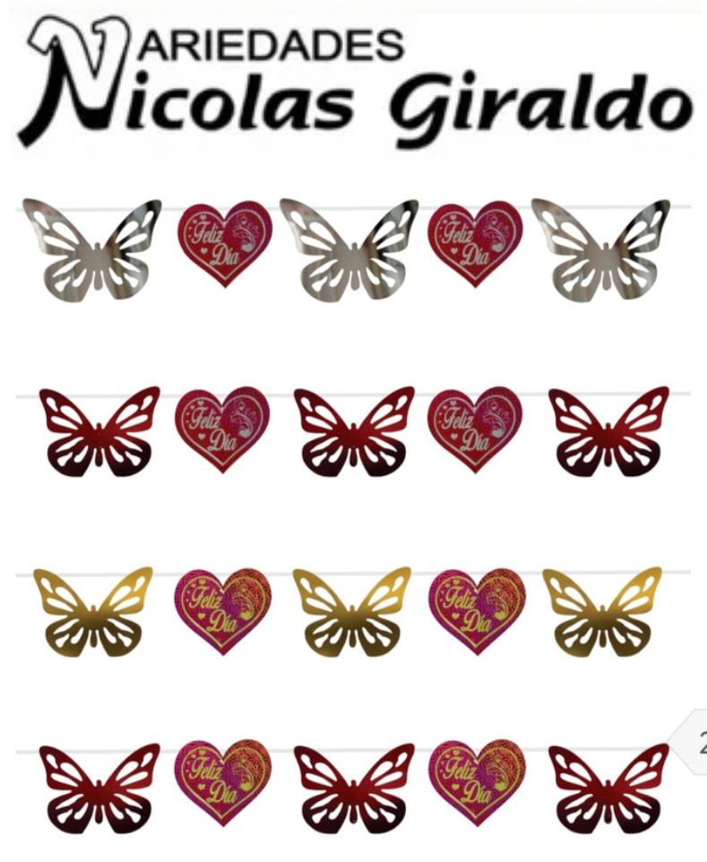 Cenefa mariposa feliz dia 