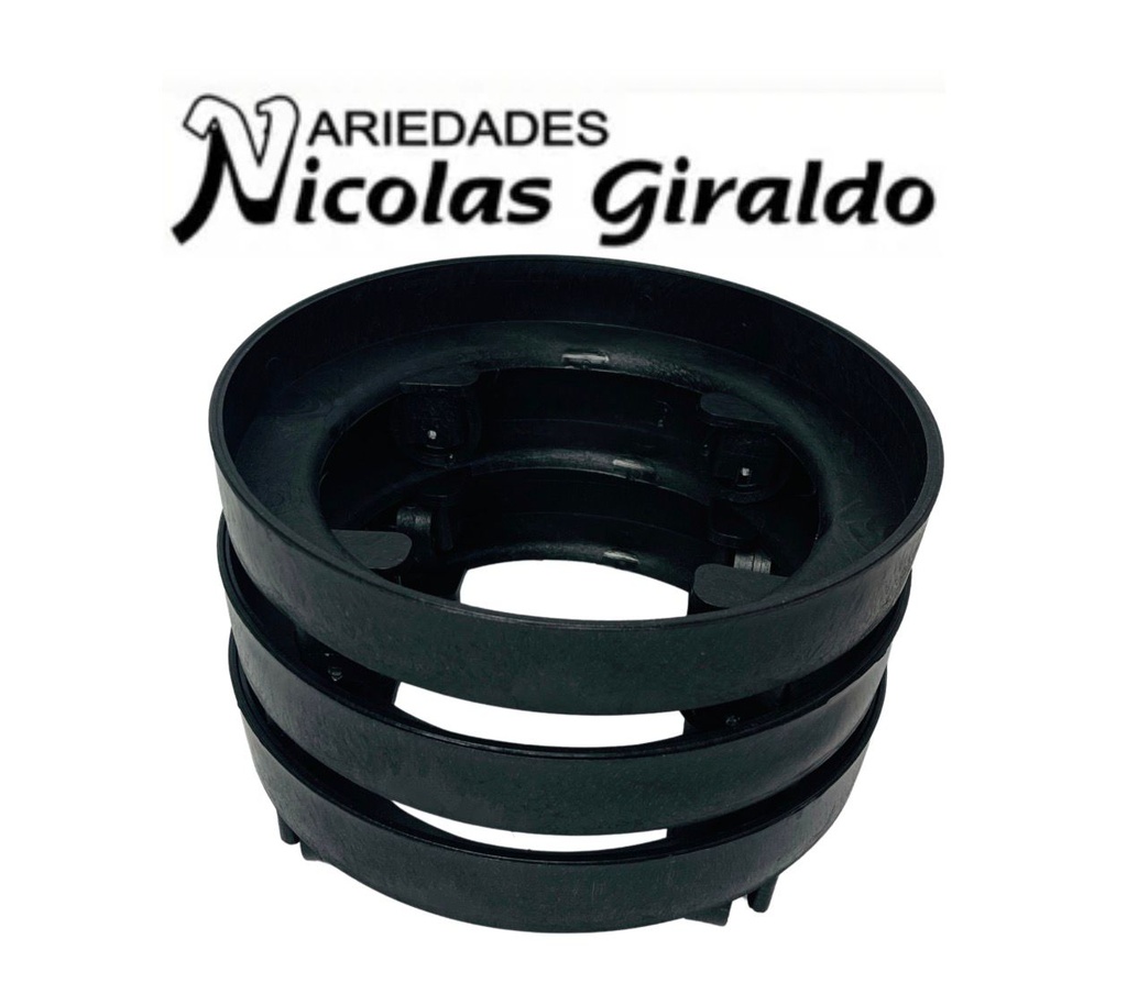 Base matera grande redonda con ruedas paquete x3 