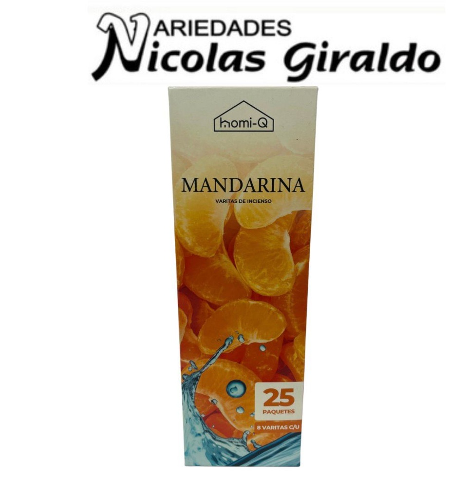 Incienso homi-q x25 cajas mandarina HQ304