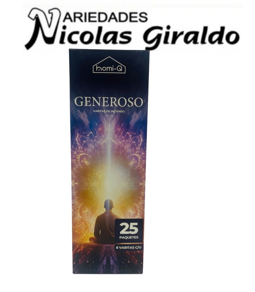 Incienso homi-q x25 cajas generoso HQ300