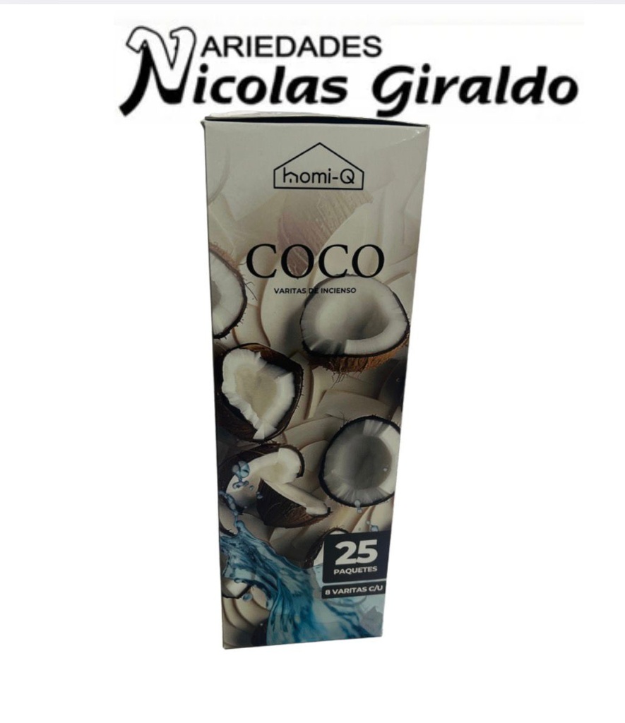 Incienso homi-q x25 cajas coco HQ301