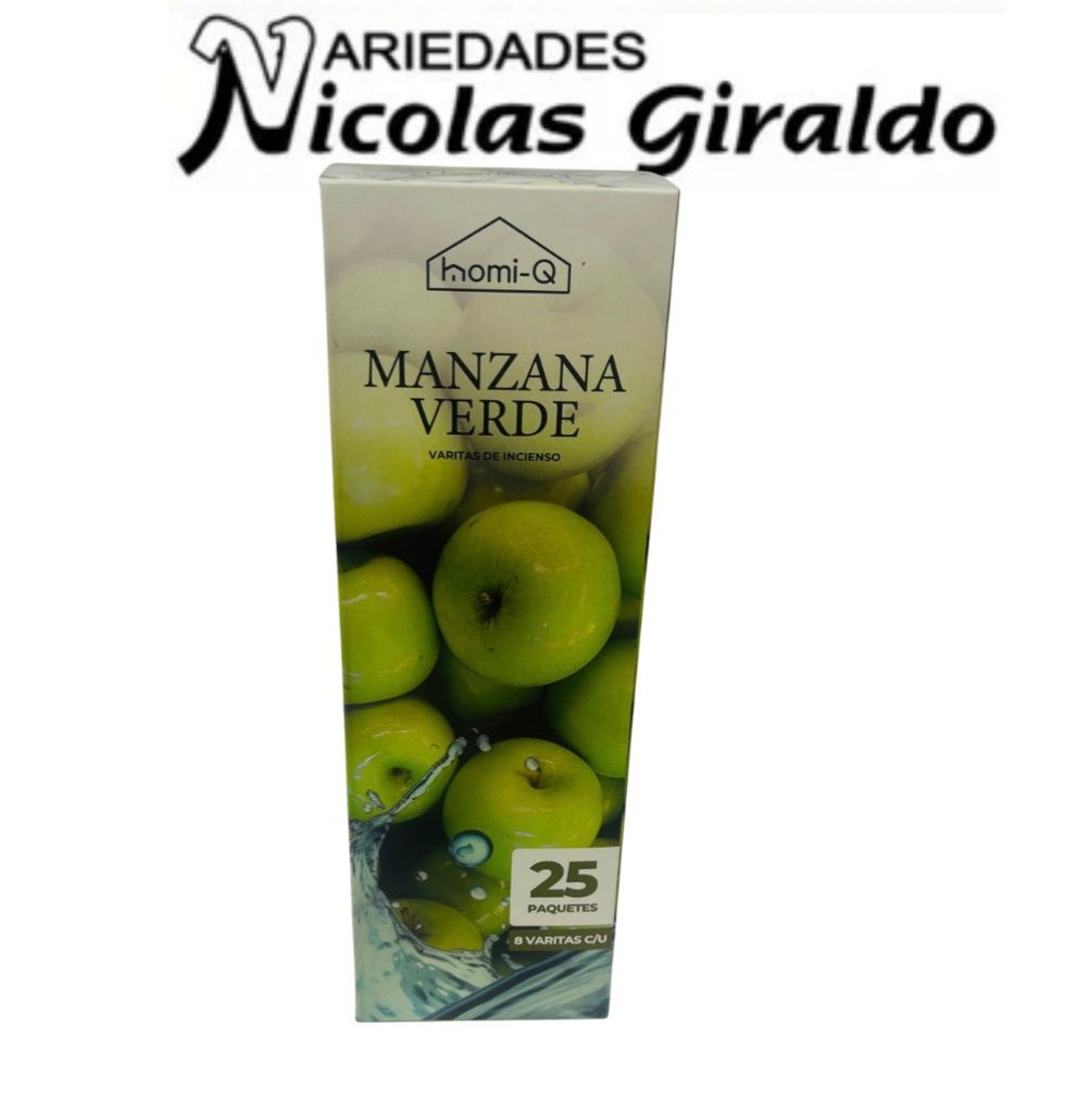 Incienso homi-q x25 cajas manzana verde HQ306