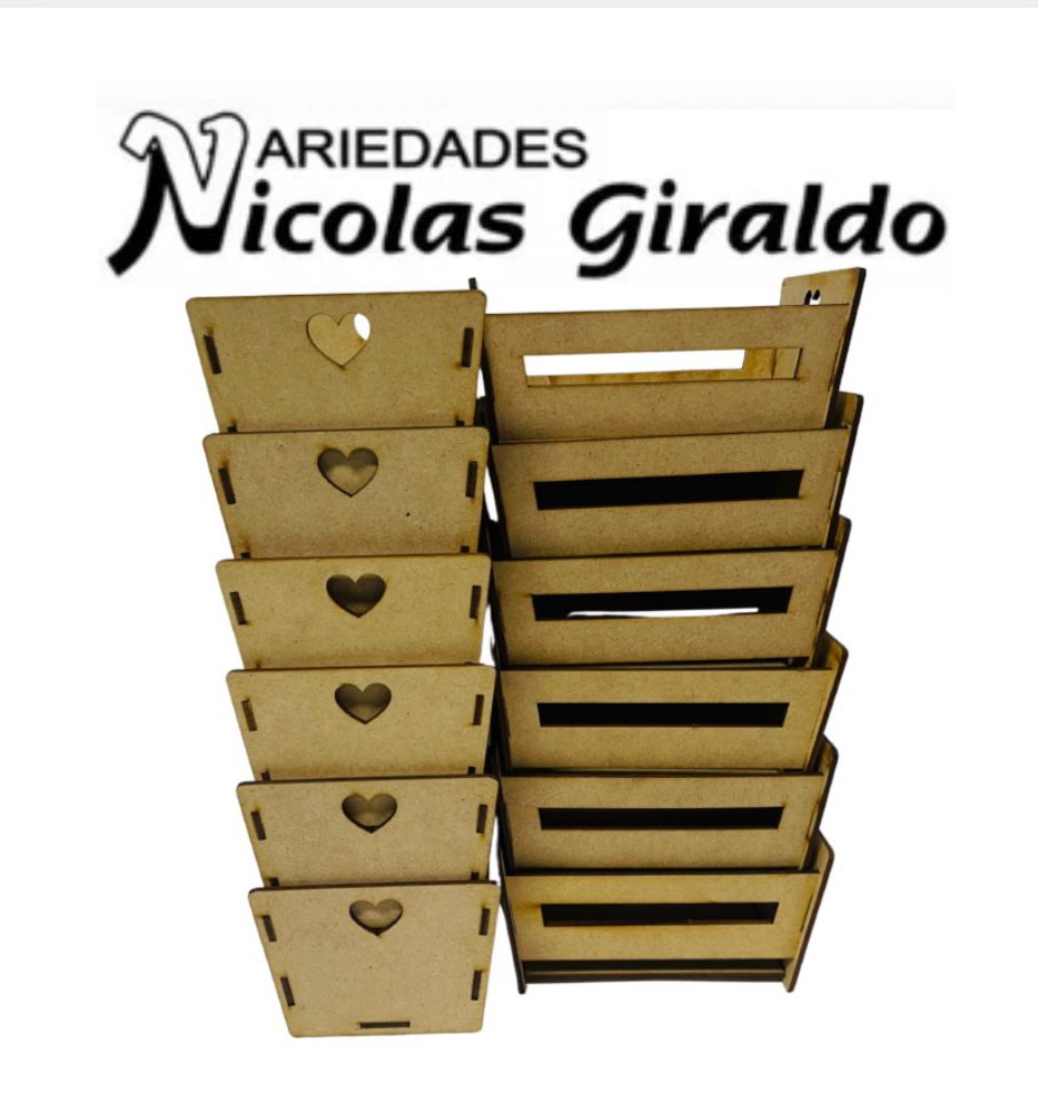 Canasta ancheta laser varco mini corazon pqt x12 